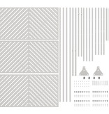 VidaXL Roestvrijstalen Schuttingpaneel Roestvrijstaal Middelgroot Duurzaam