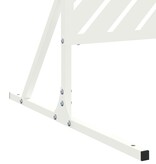 VidaXL Metalen Hekpaneel Wit Metaal Middel Duurzaam Metalen Hekpaneel