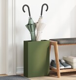 VidaXL Paraplubak Olijfgroen Metaal Medium Paraplubak Rechthoekig