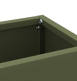 VidaXL Paraplubak Olijfgroen Metaal Medium Paraplubak Rechthoekig