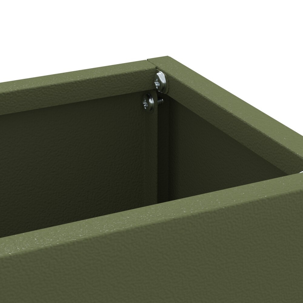 VidaXL Paraplubak Olijfgroen Metaal Medium Paraplubak Rechthoekig