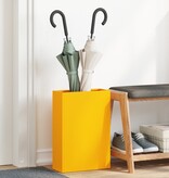 VidaXL Paraplubak Mosterdgeel Metaal Compact Paraplubak Rechthoekig