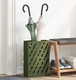 VidaXL Paraplubak Olijfgroen Metaal Standaard Paraplubak Rechthoekig