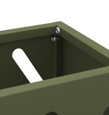 VidaXL Paraplubak Olijfgroen Metaal Standaard Paraplubak Rechthoekig