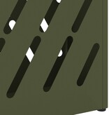 VidaXL Paraplubak Olijfgroen Metaal Standaard Paraplubak Rechthoekig