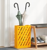 VidaXL Paraplubak Mosterdgeel Metaal Standaard Paraplubak Rechthoekig