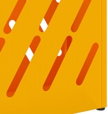 VidaXL Paraplubak Mosterdgeel Metaal Standaard Paraplubak Rechthoekig