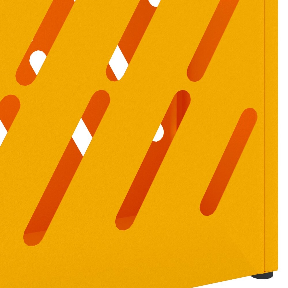 VidaXL Paraplubak Mosterdgeel Metaal Standaard Paraplubak Rechthoekig