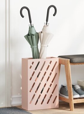 VidaXL Parapluhouder Roze Metaal Middelgroot Patroon Parapluhouder