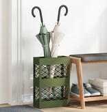 VidaXL Parapluhouder Olijfgroen Metaal Middelgroot Parapluhouder