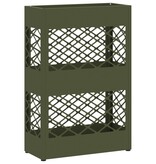 VidaXL Parapluhouder Olijfgroen Metaal Middelgroot Parapluhouder