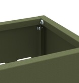 VidaXL Parapluhouder Olijfgroen Metaal Middelgroot Parapluhouder