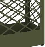 VidaXL Parapluhouder Olijfgroen Metaal Middelgroot Parapluhouder