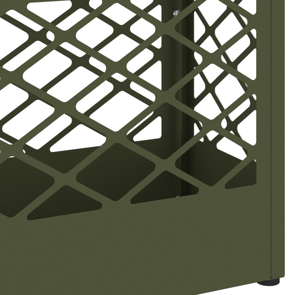 VidaXL Parapluhouder Olijfgroen Metaal Middelgroot Parapluhouder