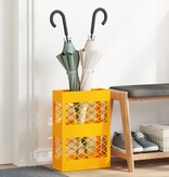 VidaXL Paraplubak Mosterdgeel Staal Compact Paraplubak Rechthoekig