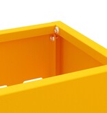 VidaXL Paraplubak Mosterdgeel Staal Compact Paraplubak Rechthoekig