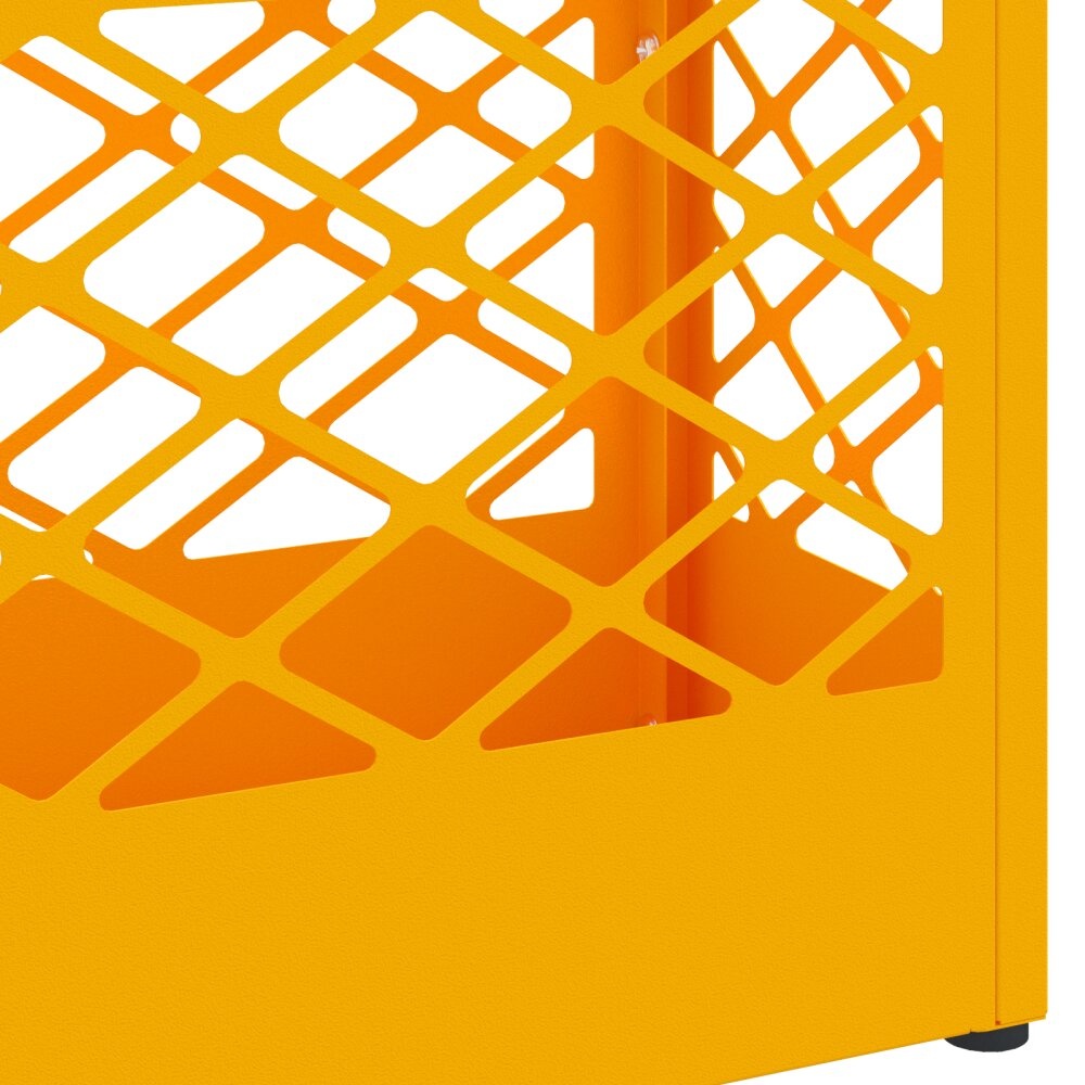 VidaXL Paraplubak Mosterdgeel Staal Compact Paraplubak Rechthoekig