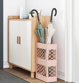 VidaXL Paraplubak Roze Metaal Standaard Decoratieve Inzetstukken