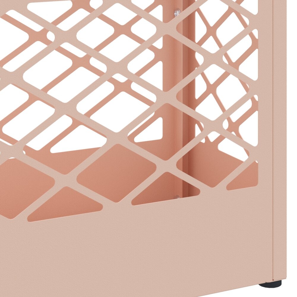 VidaXL Paraplubak Roze Metaal Standaard Decoratieve Inzetstukken