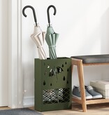 VidaXL Paraplubak Olijfgroen Metaal Medium Decoratieve Inzetstukken