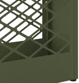 VidaXL Paraplubak Olijfgroen Metaal Medium Decoratieve Inzetstukken