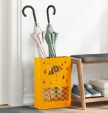 VidaXL Parapluhouder Mosterdgeel Staal Middelgroot