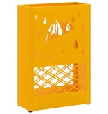 VidaXL Parapluhouder Mosterdgeel Staal Middelgroot