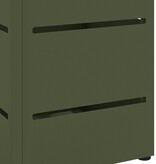 VidaXL Paraplubak Olijfgroen Metaal Medium Paraplubak Rechthoekig