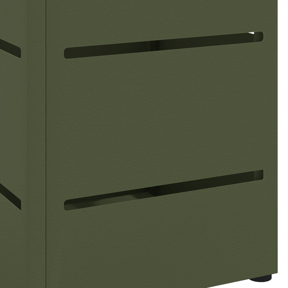 VidaXL Paraplubak Olijfgroen Metaal Medium Paraplubak Rechthoekig