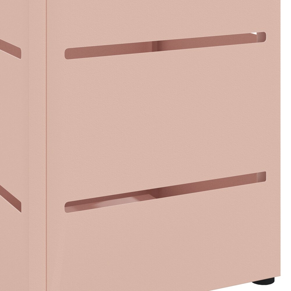 VidaXL Paraplubak Roze Metaal Decoratieve Inlegstukken Roze Paraplubak