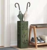 VidaXL Parapluhouder Olijfgroen Metaal Standaard Design Parapluhouder