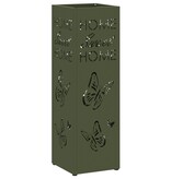 VidaXL Parapluhouder Olijfgroen Metaal Standaard Design Parapluhouder