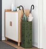 VidaXL Parapluhouder Olijfgroen Metaal Standaard Design Parapluhouder