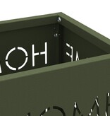 VidaXL Parapluhouder Olijfgroen Metaal Standaard Design Parapluhouder