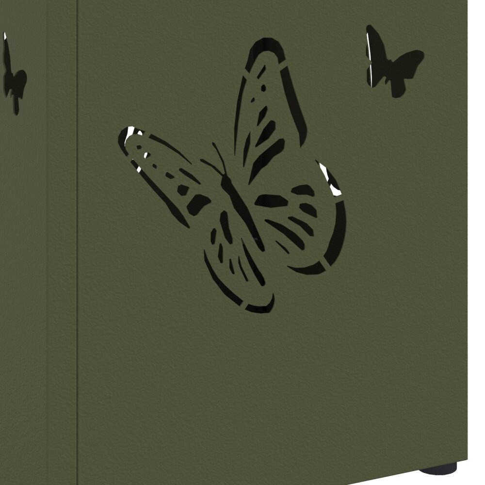 VidaXL Parapluhouder Olijfgroen Metaal Standaard Design Parapluhouder