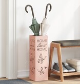 VidaXL Paraplubak Roze Metaal Medium Decoratieve Inzetstukken