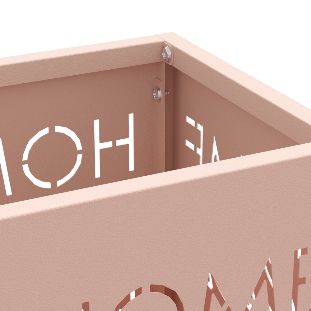 VidaXL Paraplubak Roze Metaal Medium Decoratieve Inzetstukken