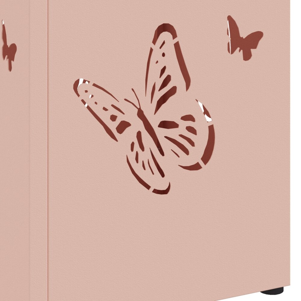 VidaXL Paraplubak Roze Metaal Medium Decoratieve Inzetstukken