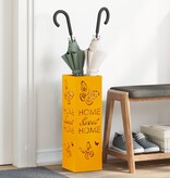 VidaXL Paraplubak Mosterdgeel Metaal Standaard Decoratieve inzetstukken