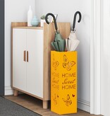 VidaXL Paraplubak Mosterdgeel Metaal Standaard Decoratieve inzetstukken