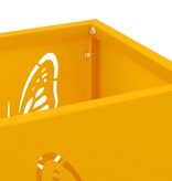 VidaXL Paraplubak Mosterdgeel Metaal Standaard Decoratieve inzetstukken