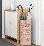 VidaXL Paraplubak Roze Metaal Standaard Decoratieve Inzetten