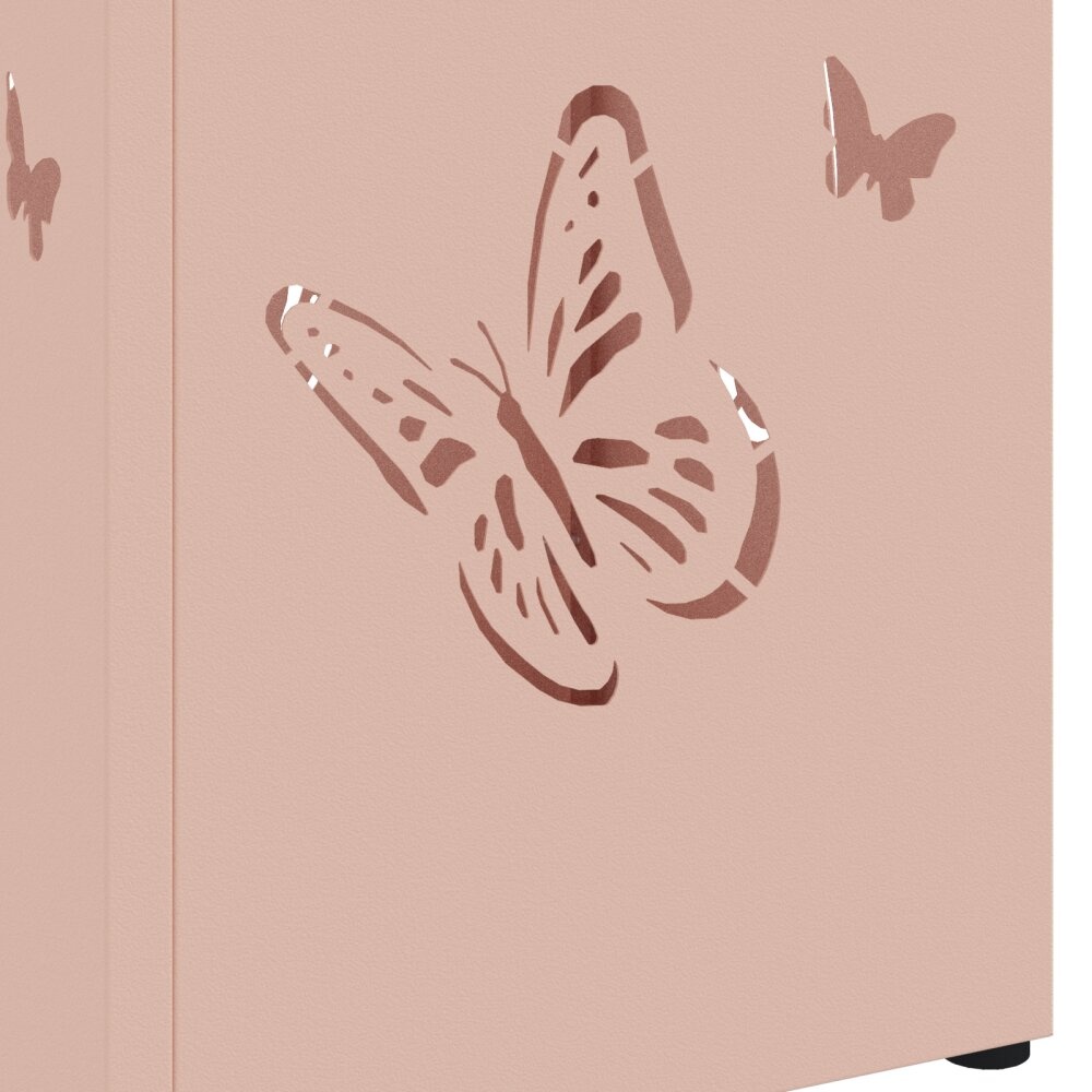 VidaXL Paraplubak Roze Metaal Standaard Decoratieve Inzetten