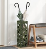 VidaXL Paraplubak Olijfgroen Metaal Standaard Decoratieve inzetstukken