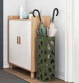 VidaXL Paraplubak Olijfgroen Metaal Standaard Decoratieve inzetstukken