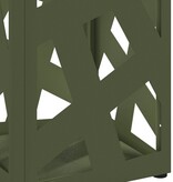 VidaXL Paraplubak Olijfgroen Metaal Standaard Decoratieve inzetstukken