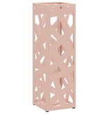 VidaXL Paraplubak Roze Metaal Middelgroot Decoratieve Inzetten