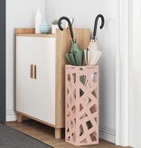 VidaXL Paraplubak Roze Metaal Middelgroot Decoratieve Inzetten