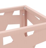 VidaXL Paraplubak Roze Metaal Middelgroot Decoratieve Inzetten