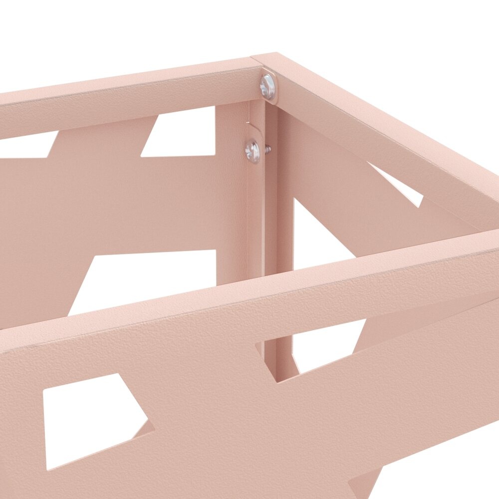 VidaXL Paraplubak Roze Metaal Middelgroot Decoratieve Inzetten